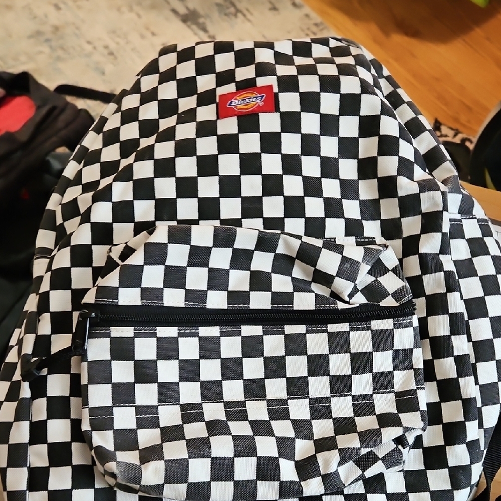 Dickies Black & White checkered backpack